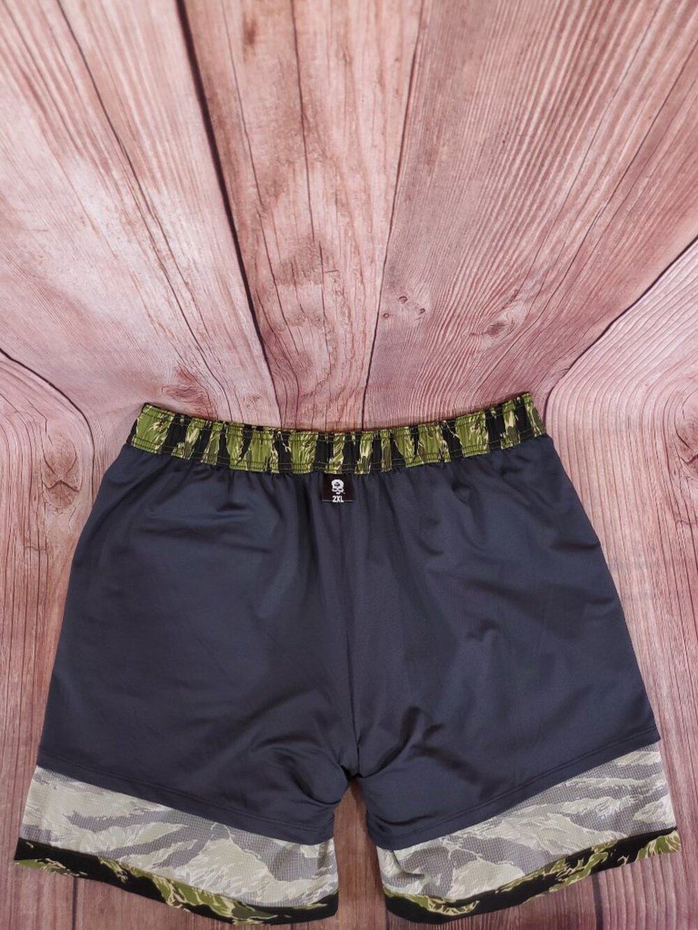Zero Foxtrot Mens 2XL Tiger Stripe Camo Athletic Shorts Lined Tactical Workout - Picture 4 of 13